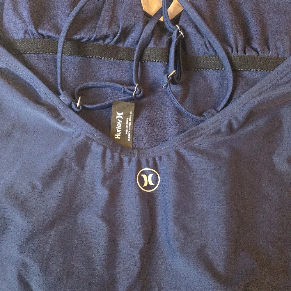 Hurley Women Medium One Piece Bikini Navy Blue New 022025 - Picture 7 of 7